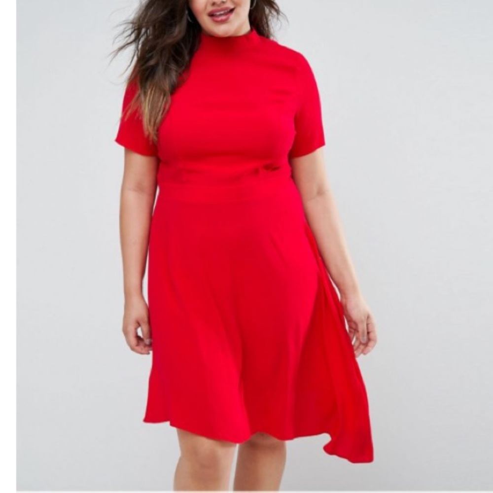 Red ASOS Curve Dress